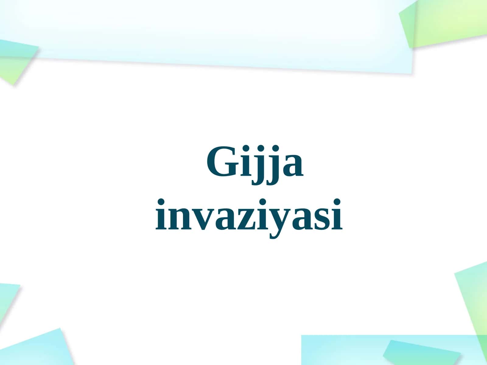 Gijja kasalliklari 1