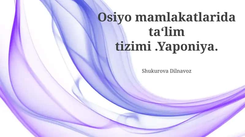Yaponiya ta'lim tizimi 1