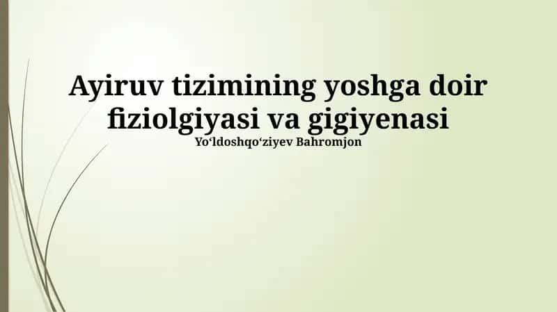 Suyak to'qimasining yoshga bog'liq o'zgarishlari 1