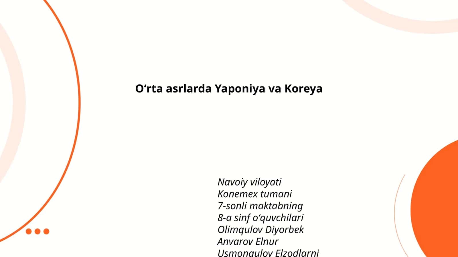 Oʻrta asrlarda Yaponiya va Koreya 1