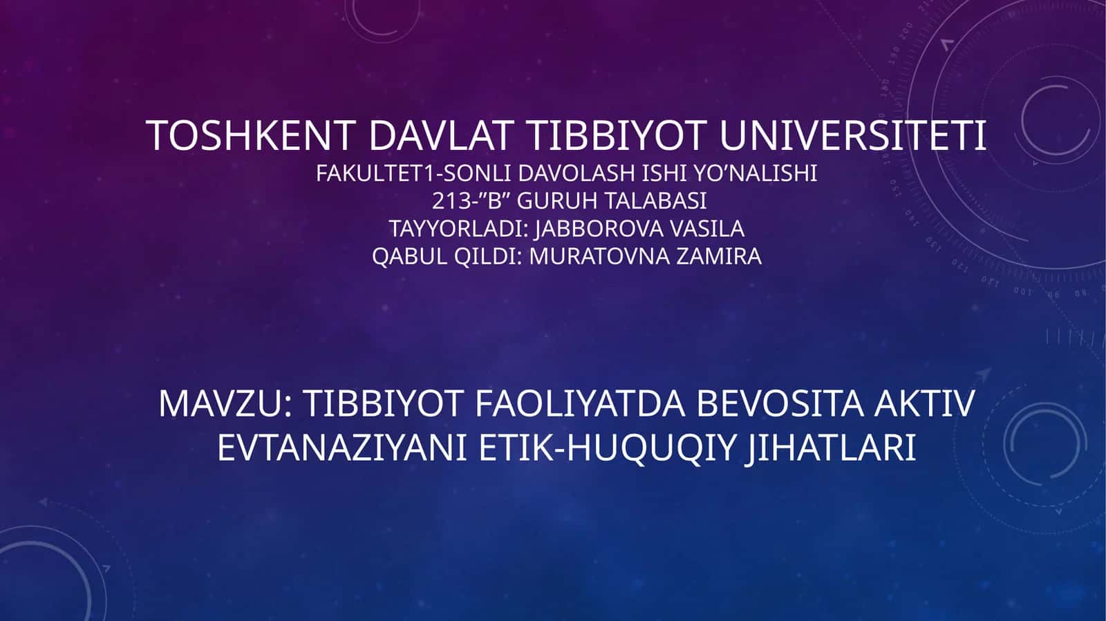 Tibbiyot Faoliyatda Bevosita aktivevtanaziyani etik-huquqiy jihatlari 1
