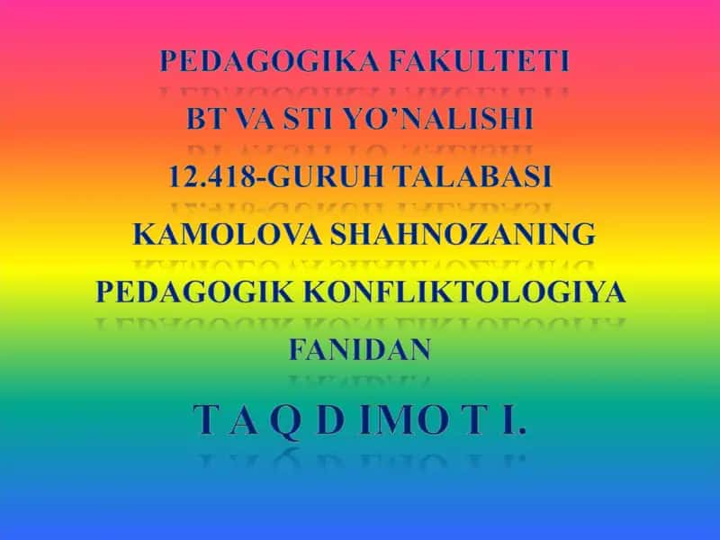 Pedagogik muloqot 1