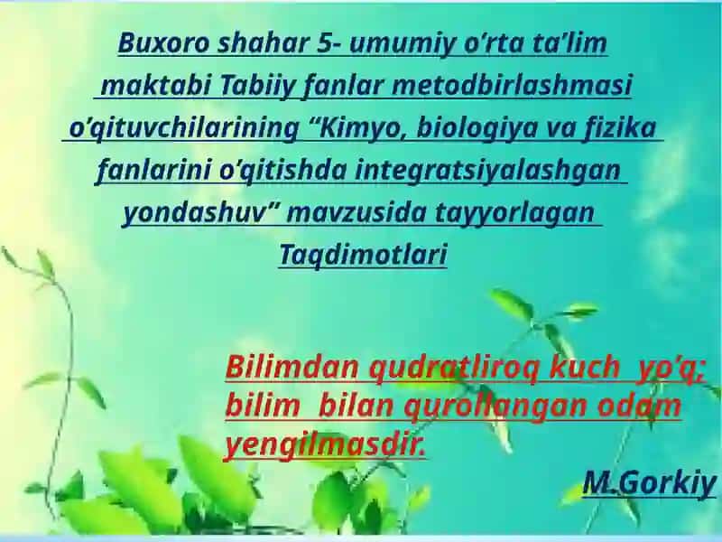 Tabiiy fanlar metod birlashmasi