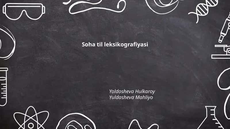 Soha til leksikografiyasi 1