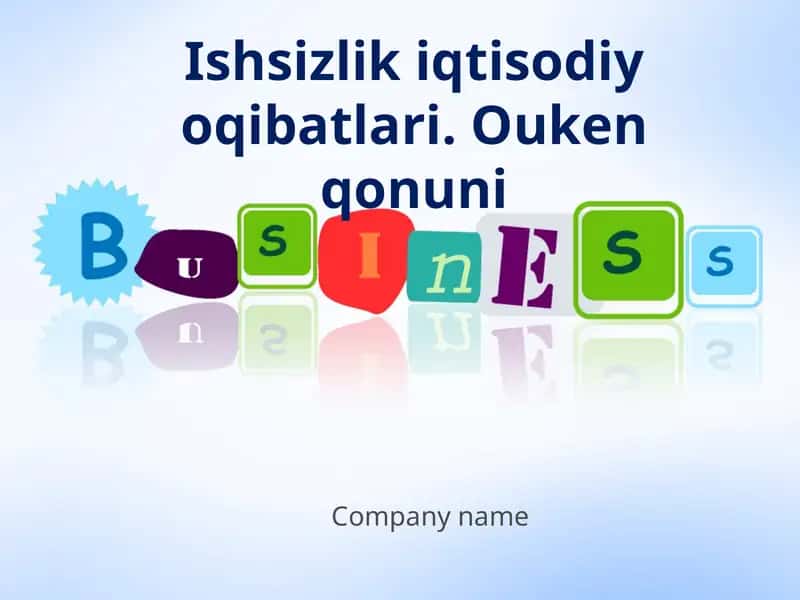 Ishsizlik, uning turlari va darajasi 1