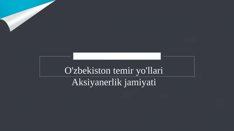 O'zbekiston temir yo'llari 1