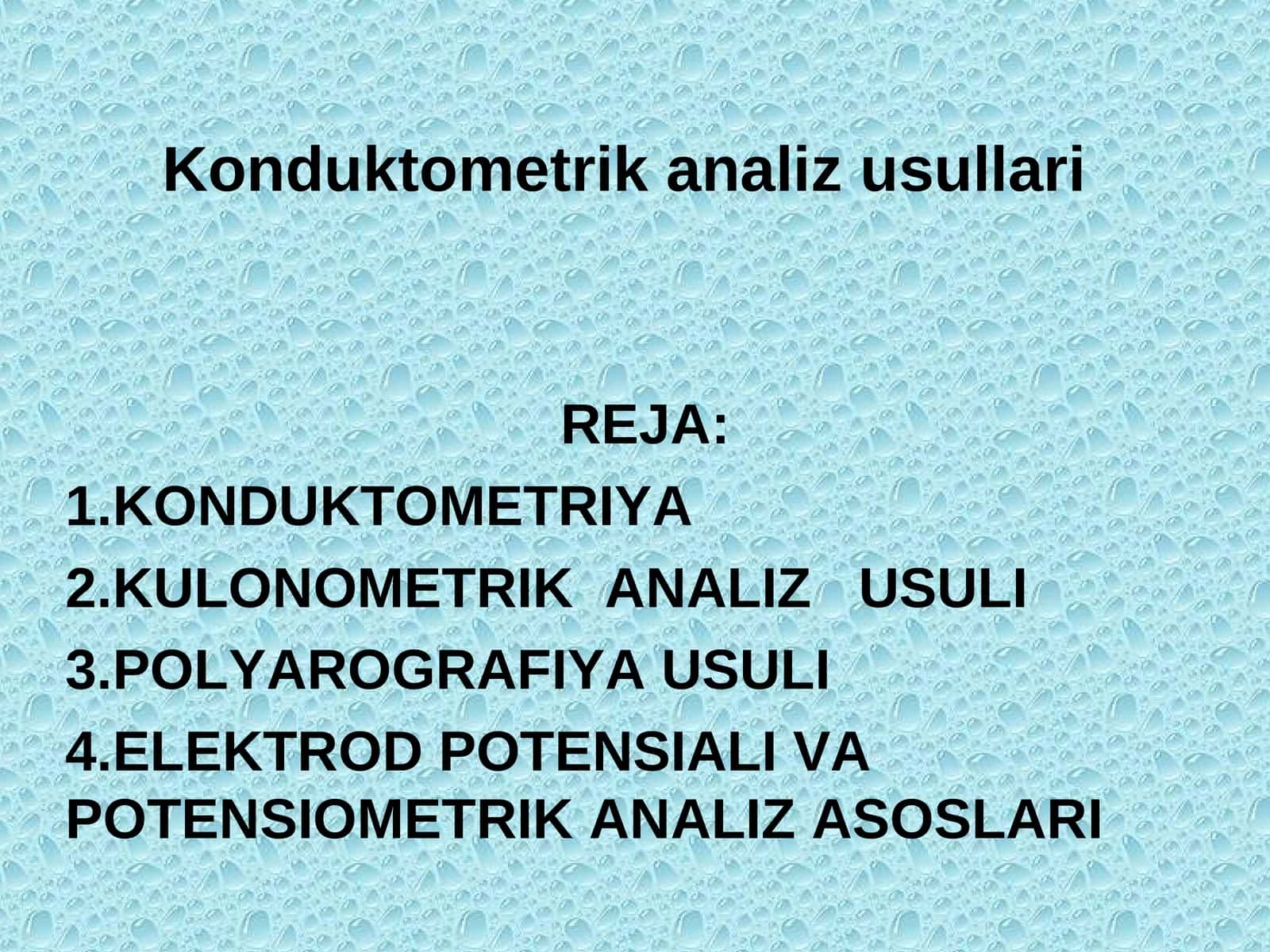 Konduktometrik analiz usullari 1