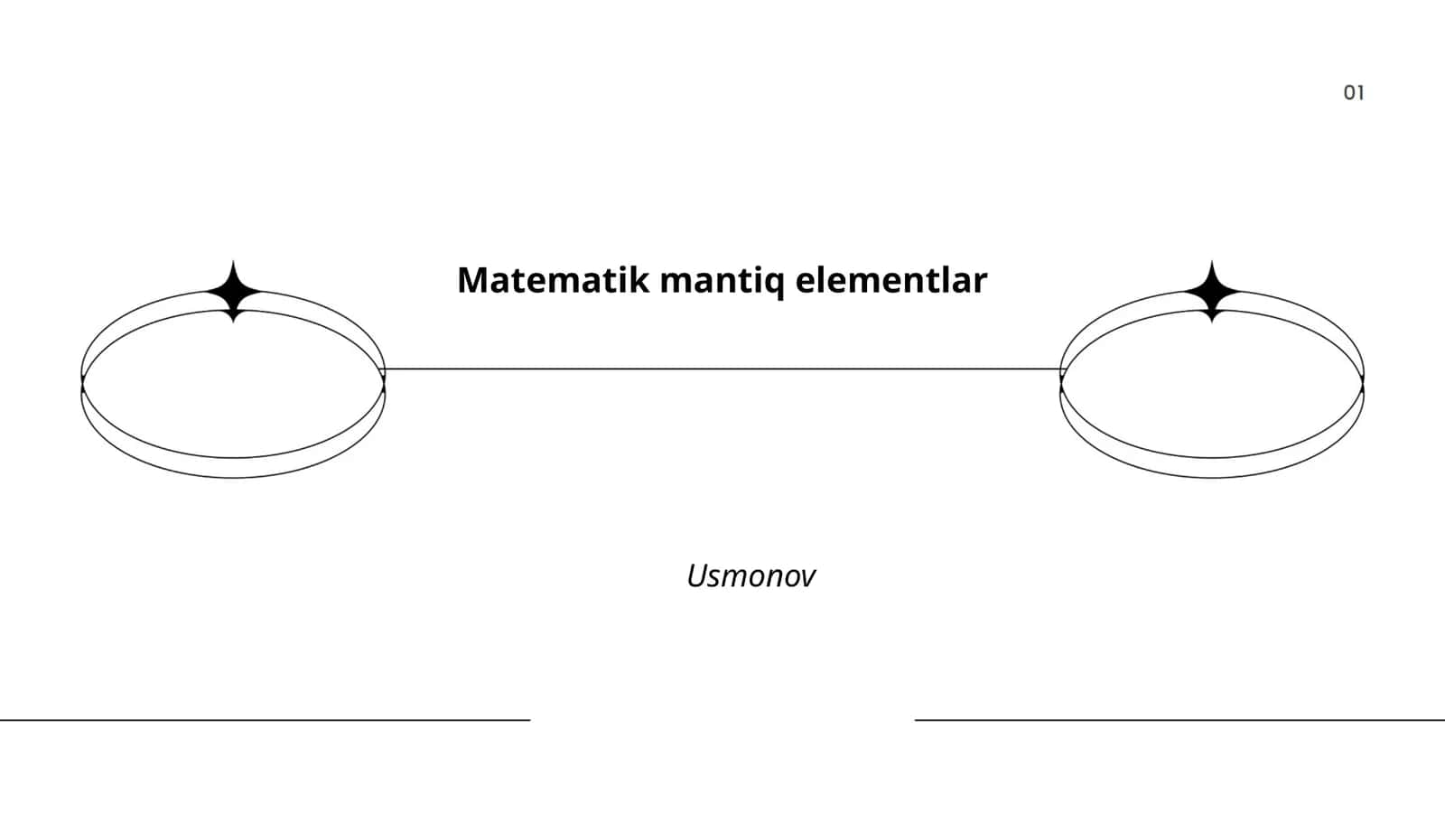 Matematik mantiq elementlar Usmonov 1