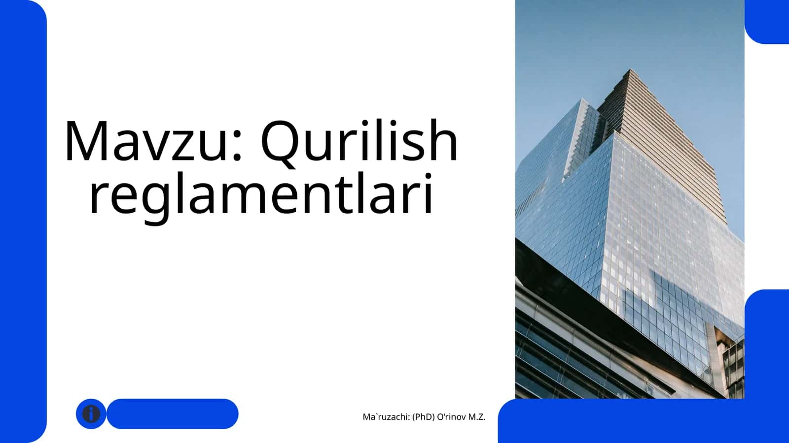 Qurilish reglamentlari 1