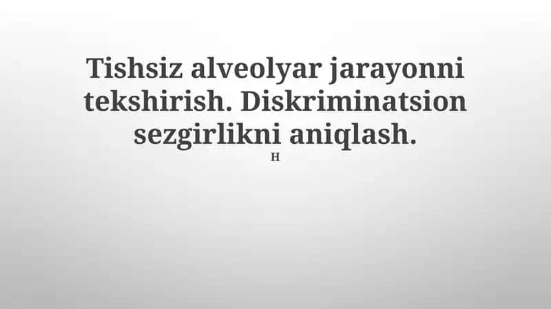 Diskriminatsion sezgirlik 1