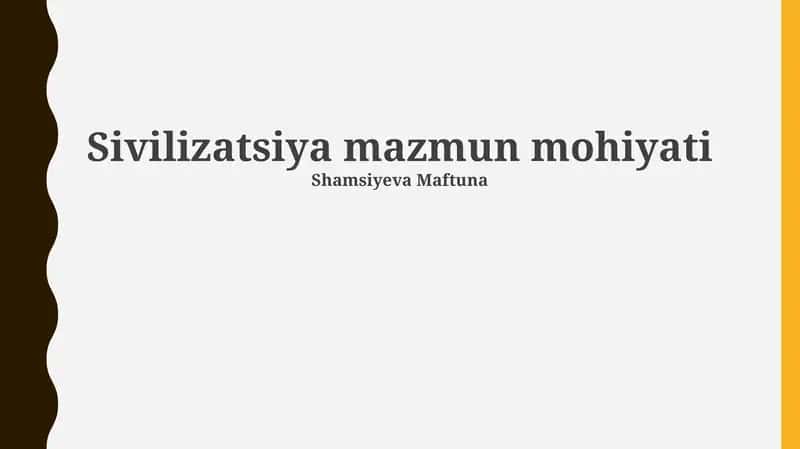 Tamaddun: Ta'riflar, Asoslar va Xususiyatlar 1