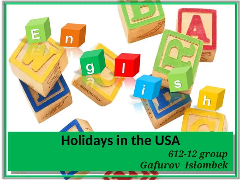 Holidays in the USA 1