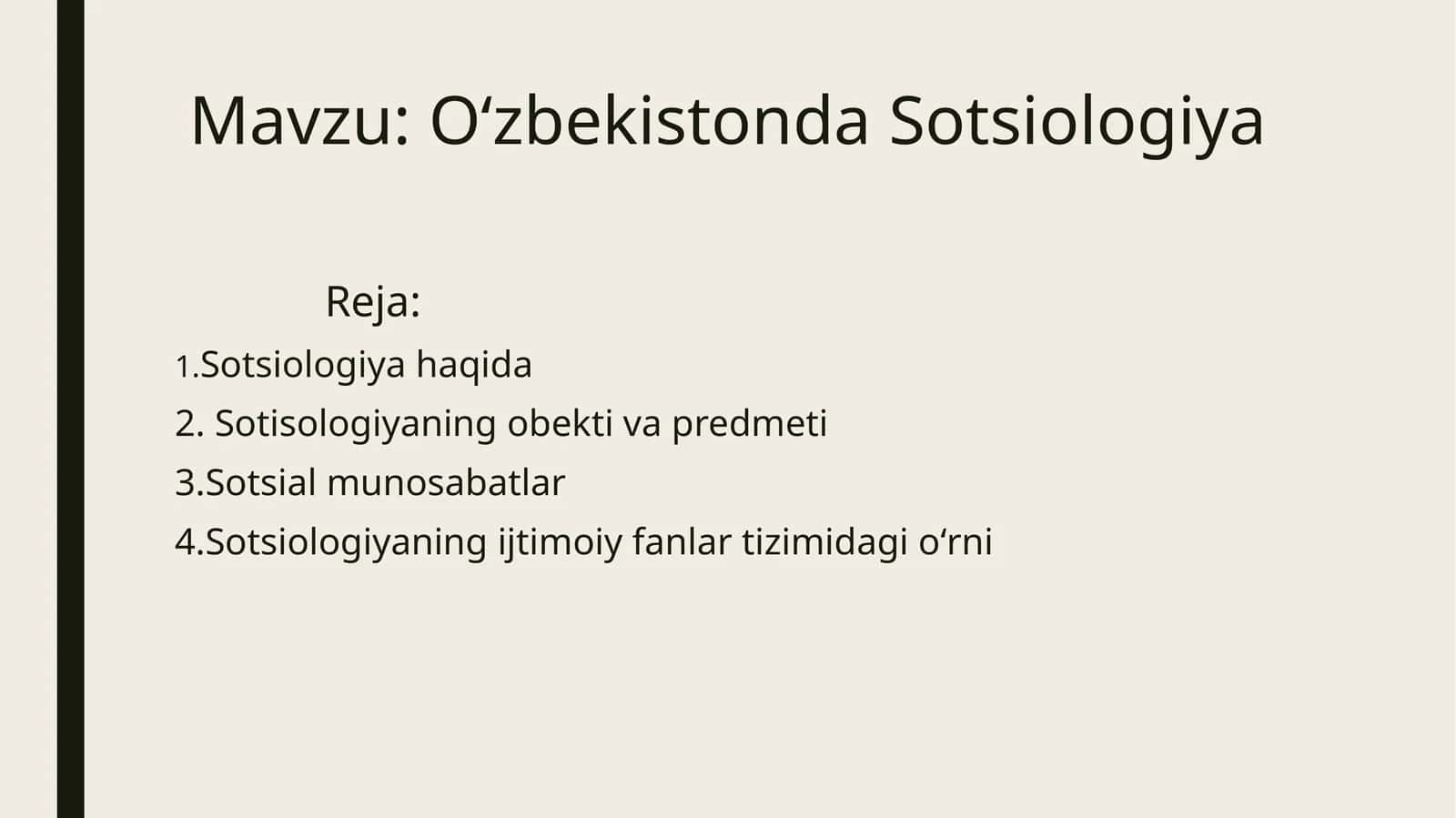 Oʻzbekistonda Sotsiologiya 1