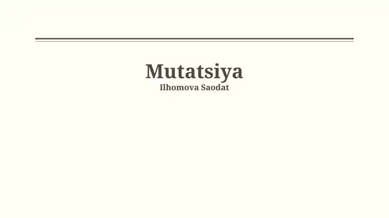 Mutatsiya 1