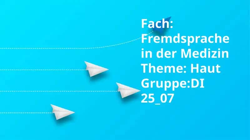 Fremdsprache in der Medizin 1