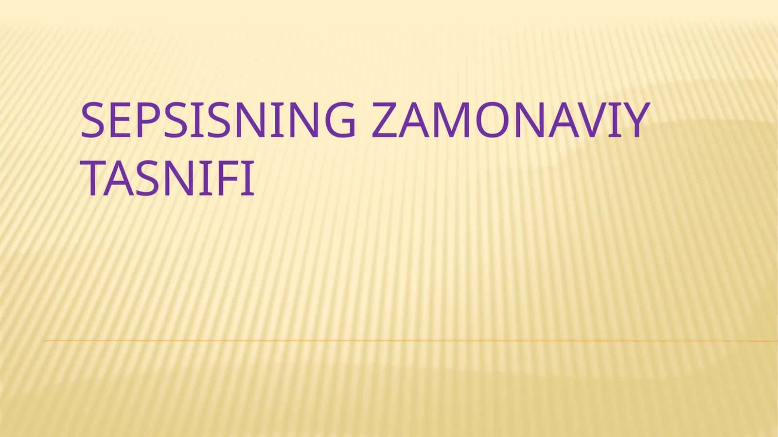 Sepsisning zamonaviy tasnifi 1