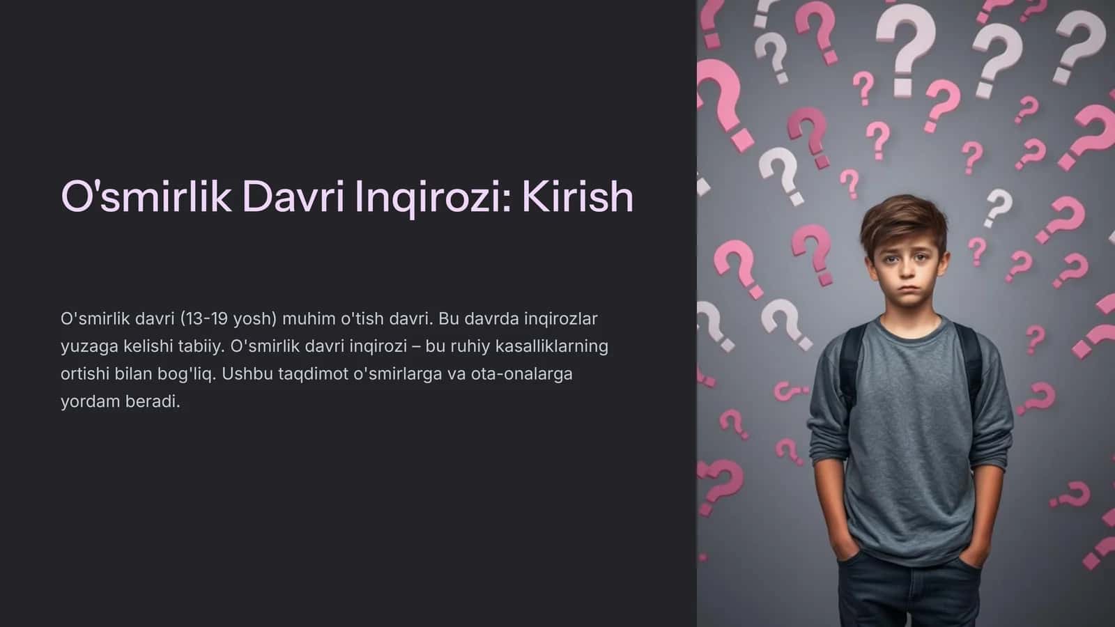 O'smirlik Davri Inqirozi 1