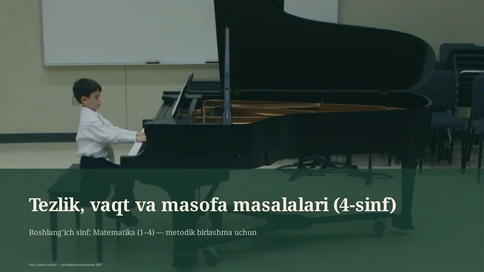 Tezlik, vaqt va masofa masalalari (4-sinf) 1