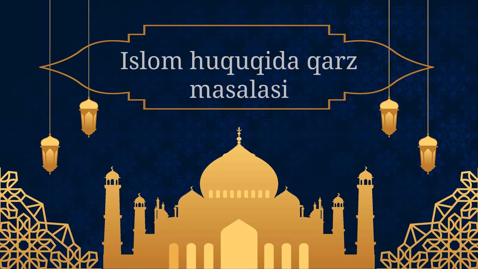 Islom huquqida qarz masalasi 1