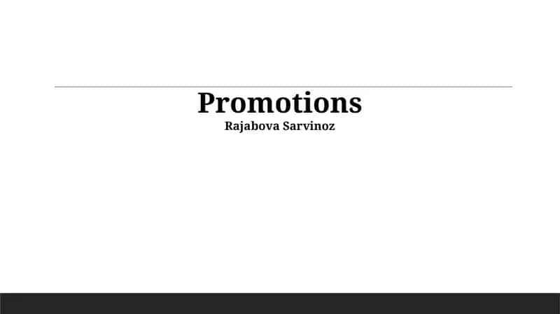 Promotions 1
