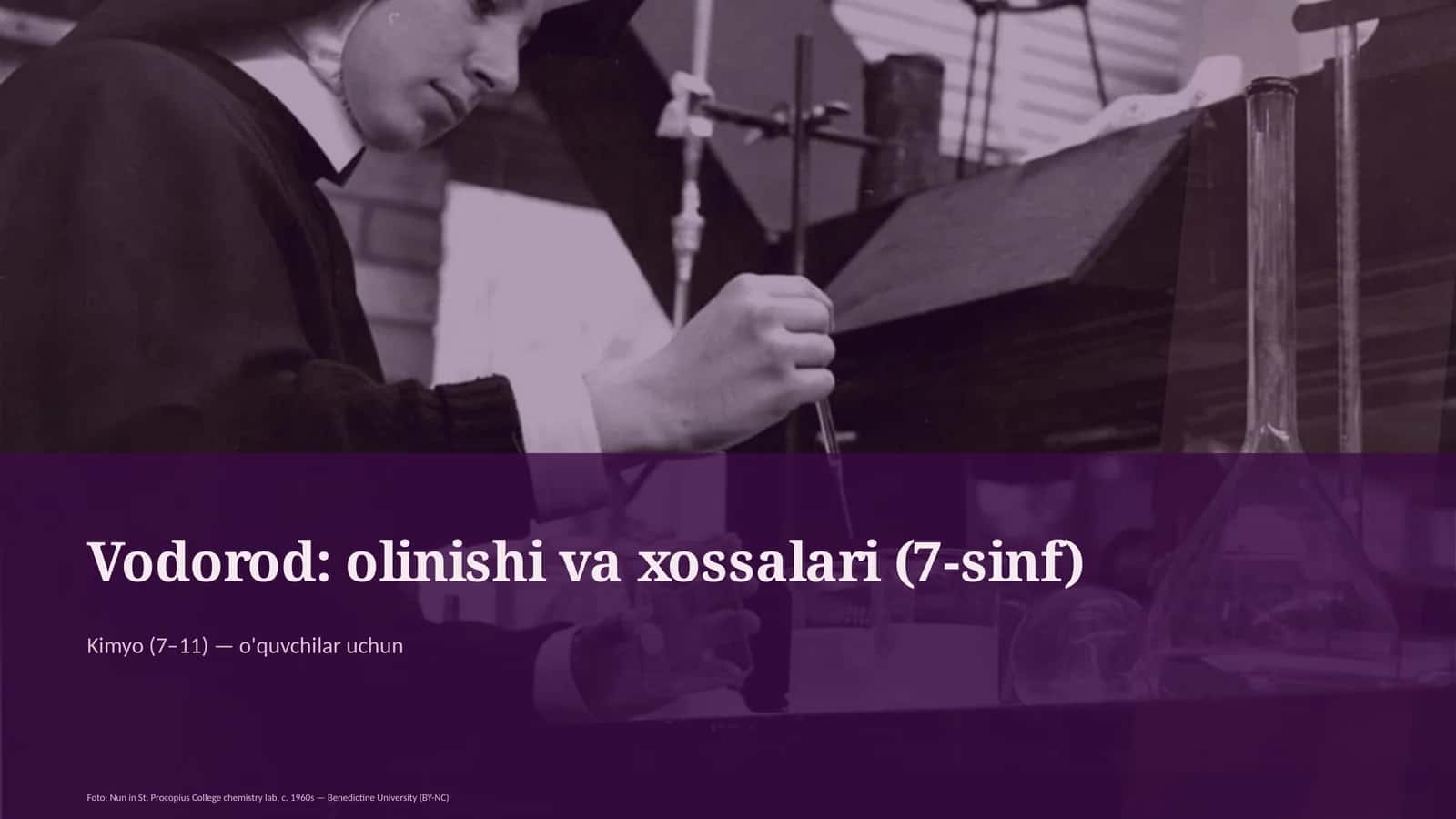 Vodorod: olinishi va xossalari (7-sinf) 1