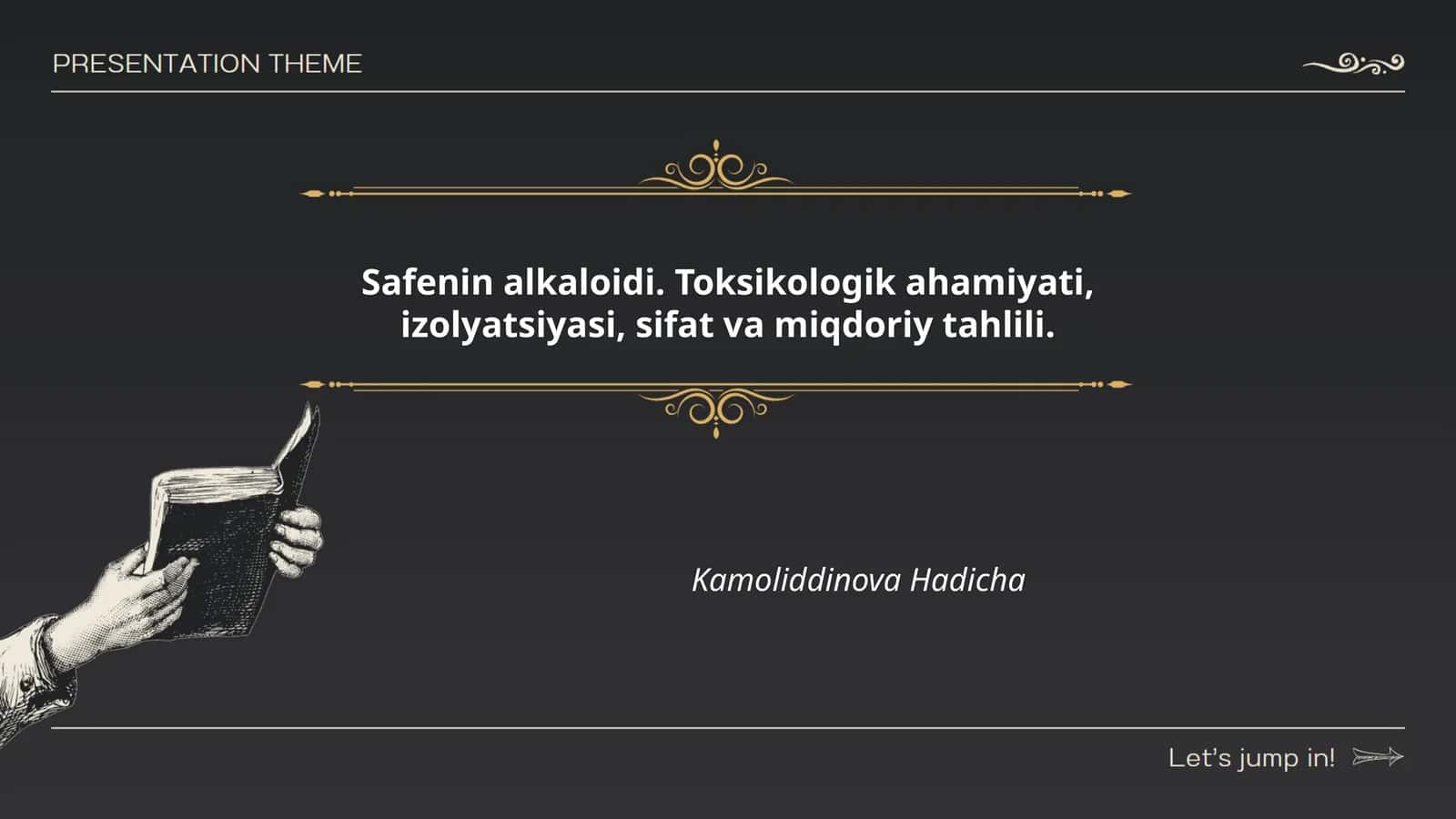 Safenin alkaloidi 1