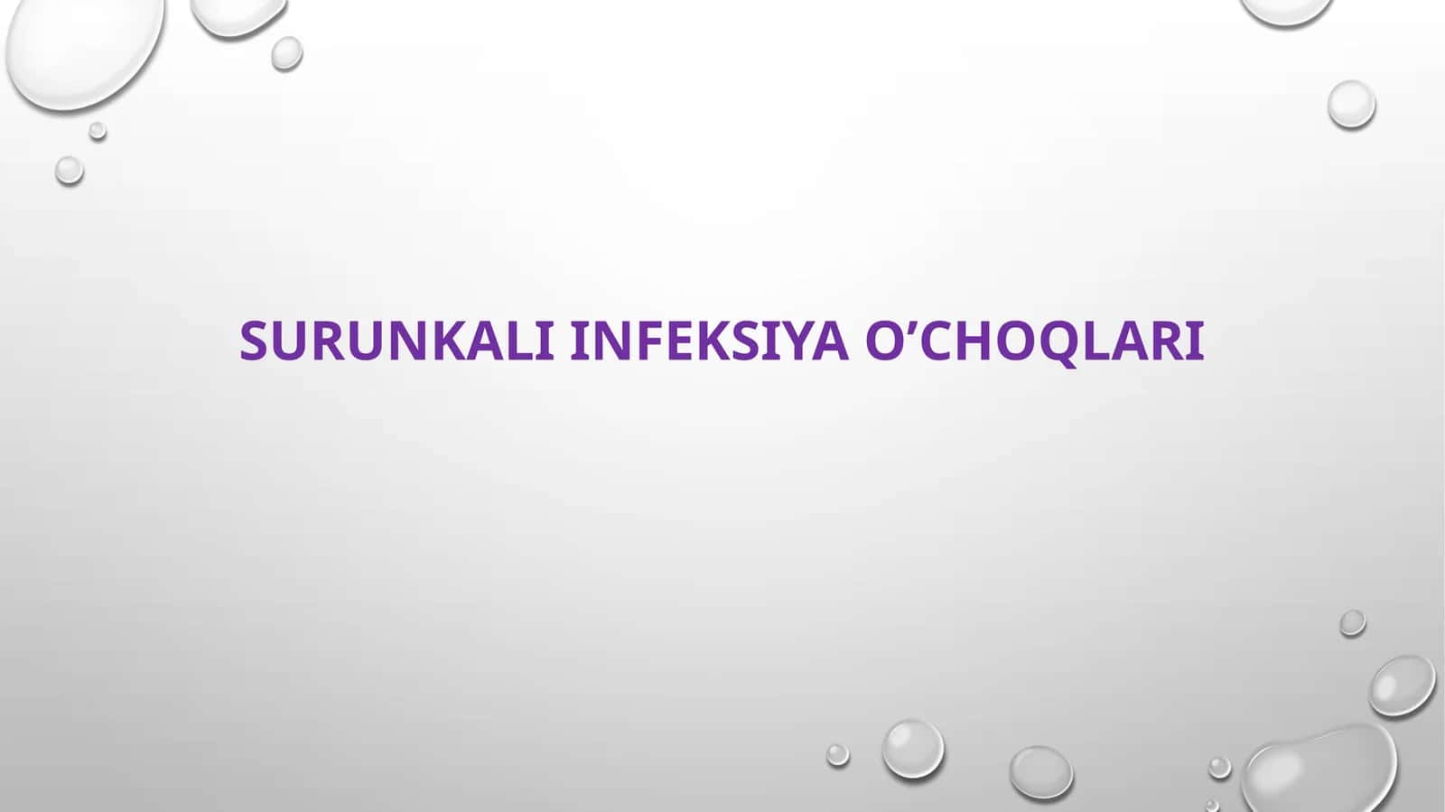 surunkali infeksiya o’choqlari 1