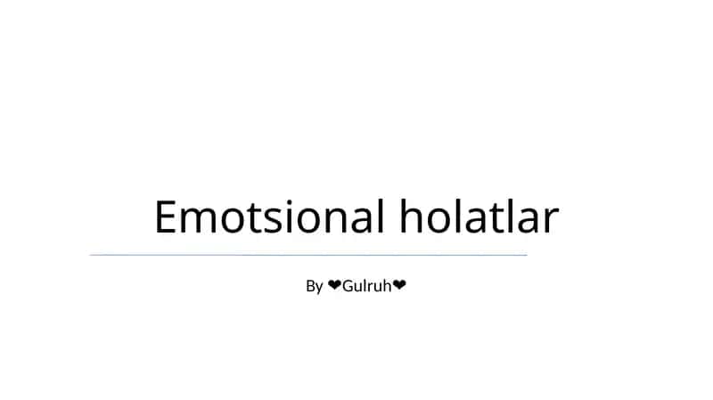 Emotsional holatlar 1
