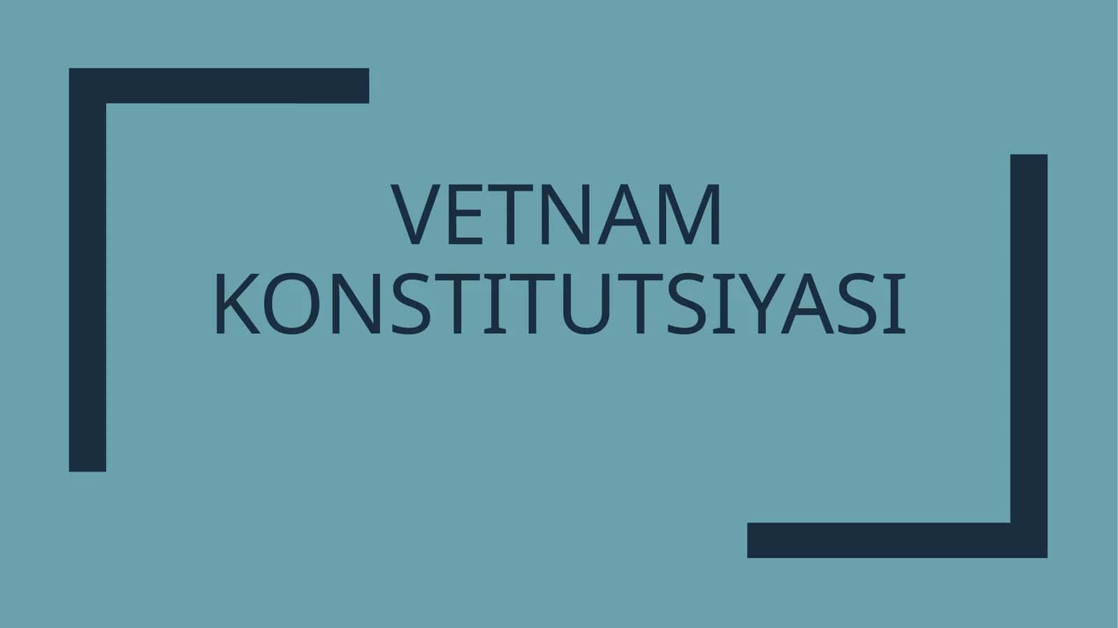 VETNAM KONSTITUTSIYASI 1