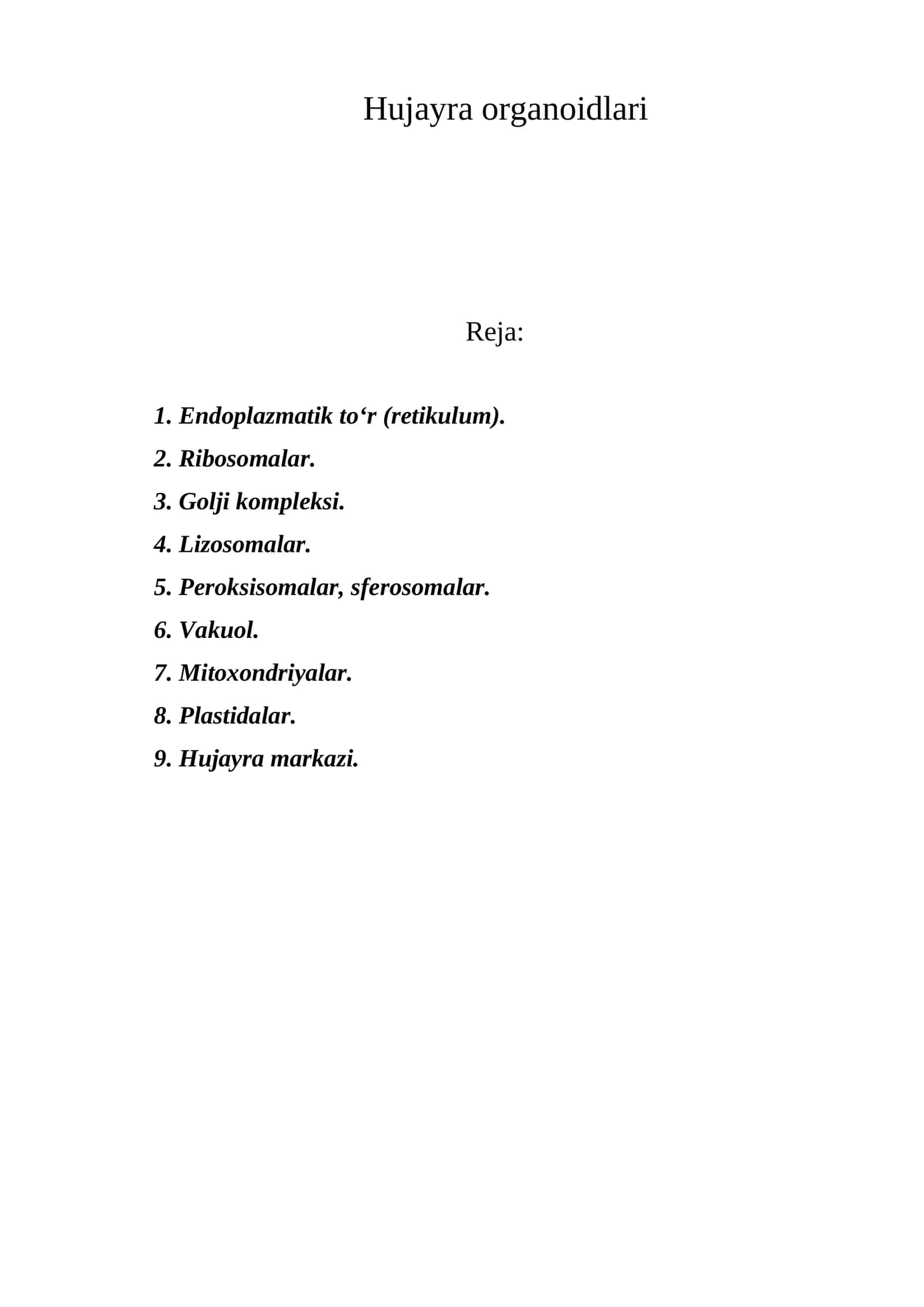 Hujayra organoidlari 1