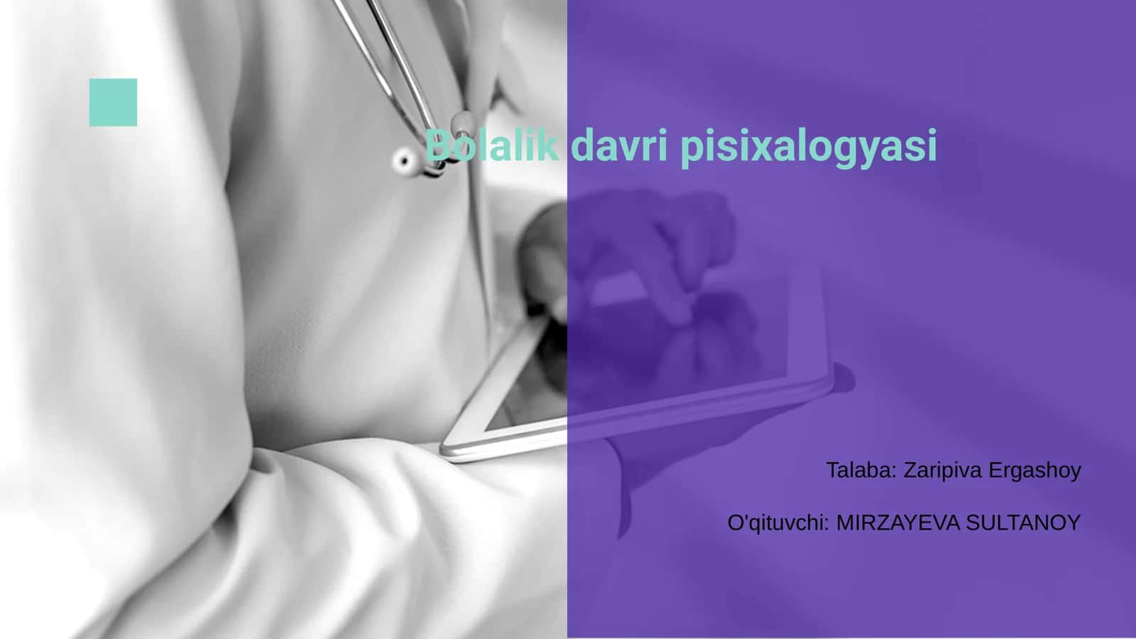 Bolalik davri pisixalogyasi 1