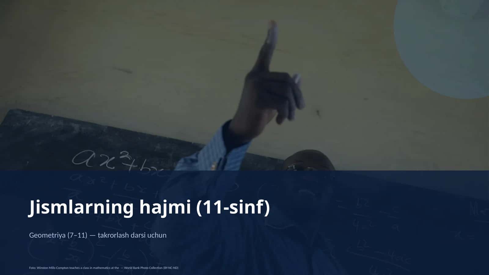 Jismlarning hajmi (11-sinf) 1