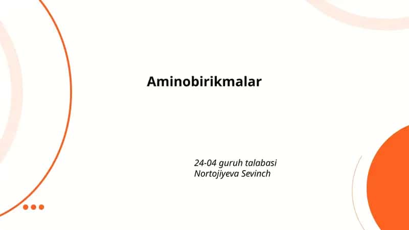 Aminobirikmalar 1