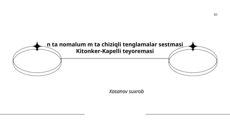 Chiziqli tenglamalar sistemasining ta'rifi 1