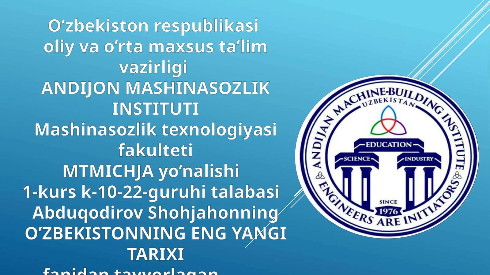 O’ZBEKISTON RESPUBLIKASIDA PREZIDENTLIK LAVOZIMI TA’SIS ETILISHI 1