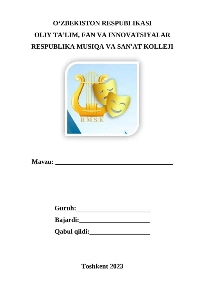 RESPUBLIKA MUSIQA VA SAN'AT KOLLEJI 1