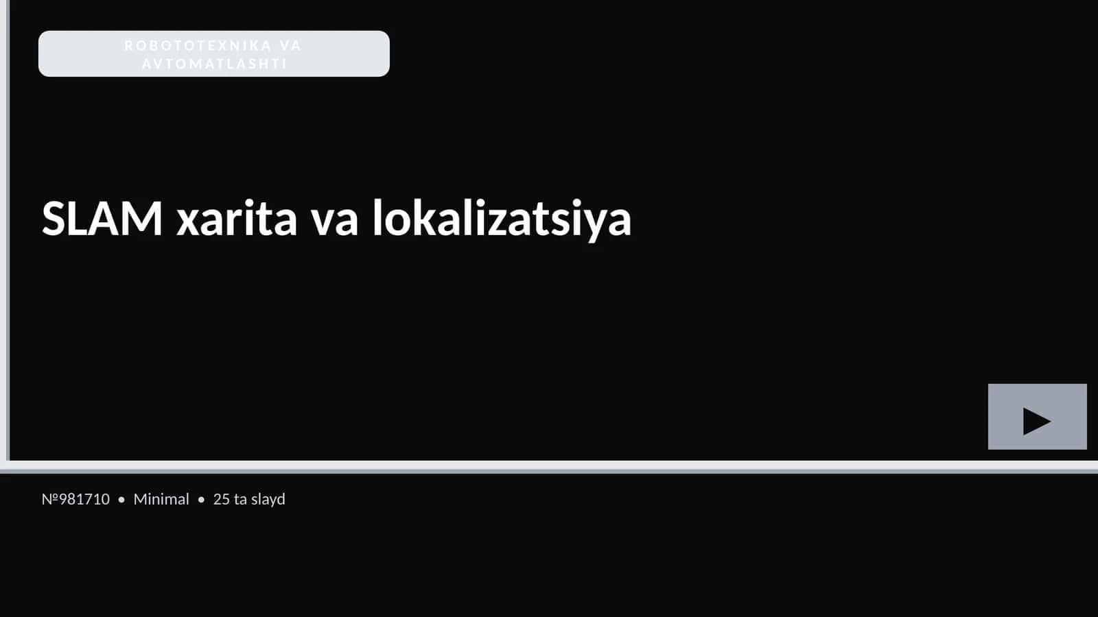 ROBOTOTEXNIKA VA AVTOMATLASHTI 1