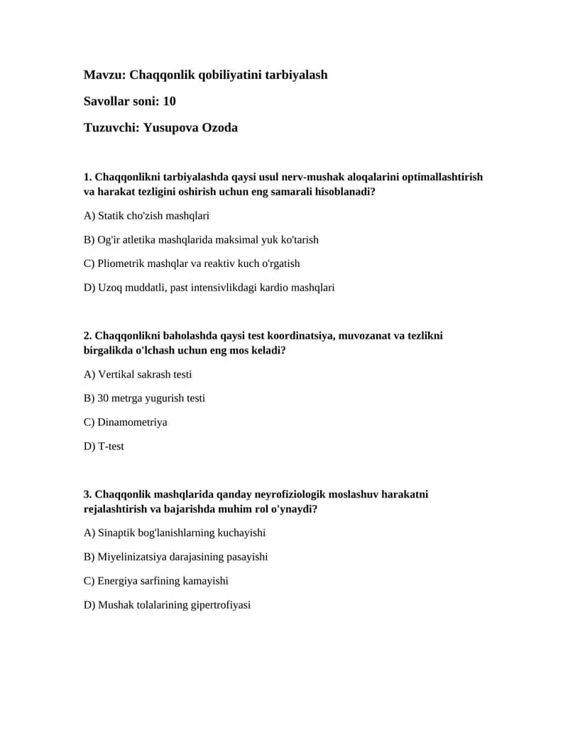 Chaqqonlik qobiliyatini tarbiyalash 1