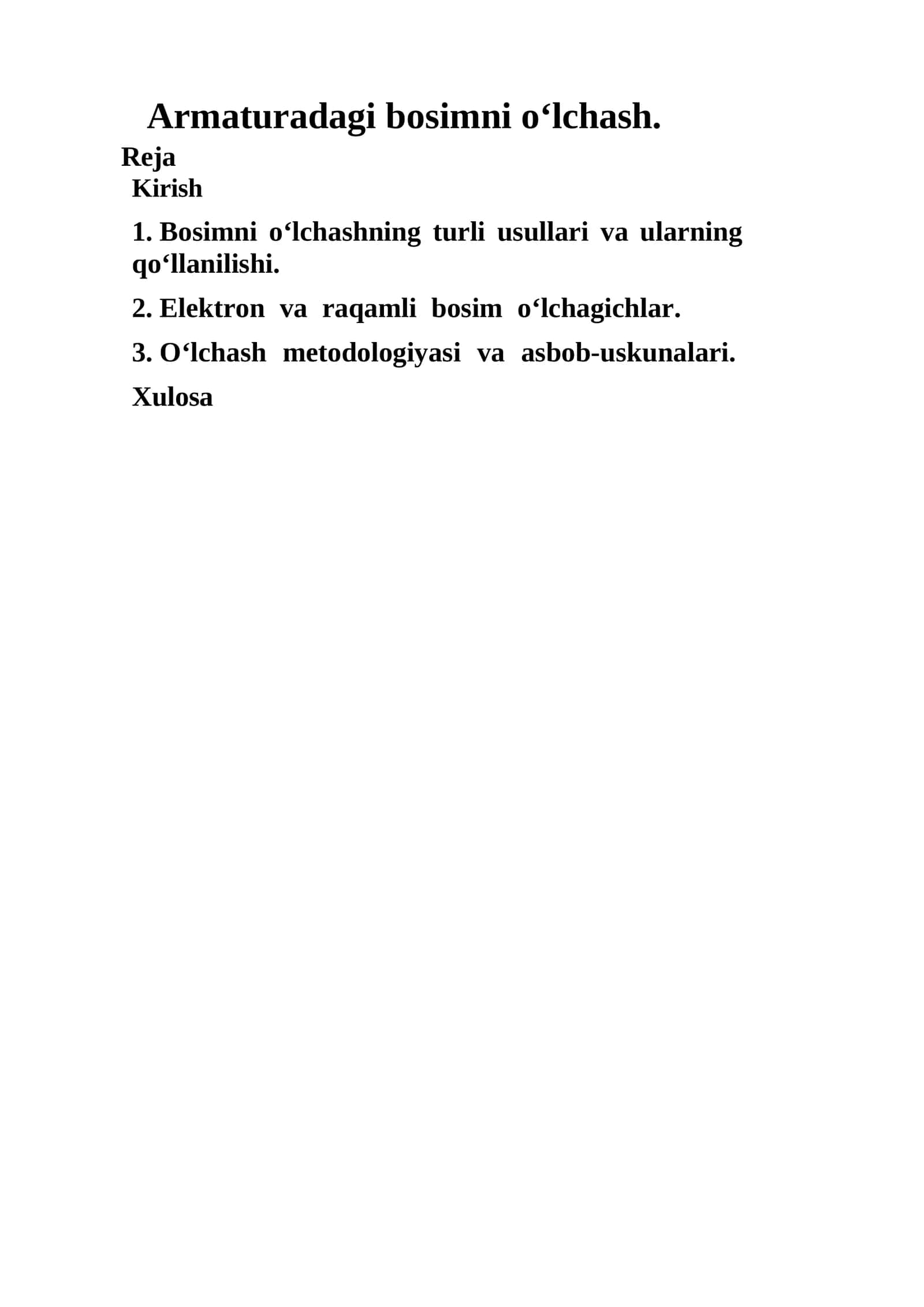 Armaturadagi bosimni o‘lchash 1