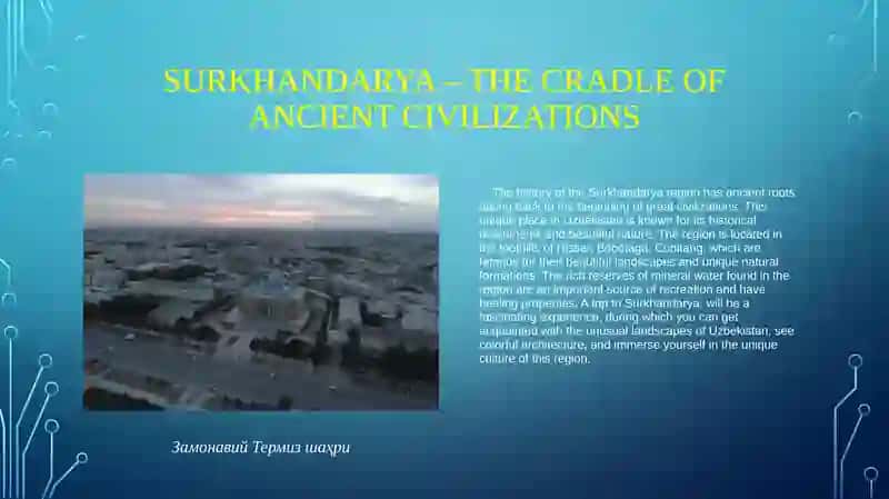 Surkhandarya – the cradle of ancient civilizations