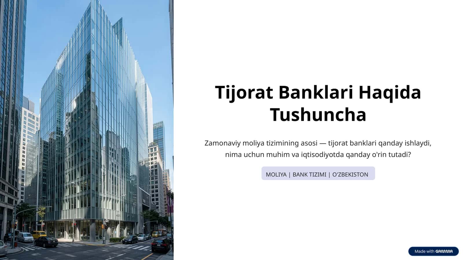 Tijorat Banklari Haqida Tushuncha 1