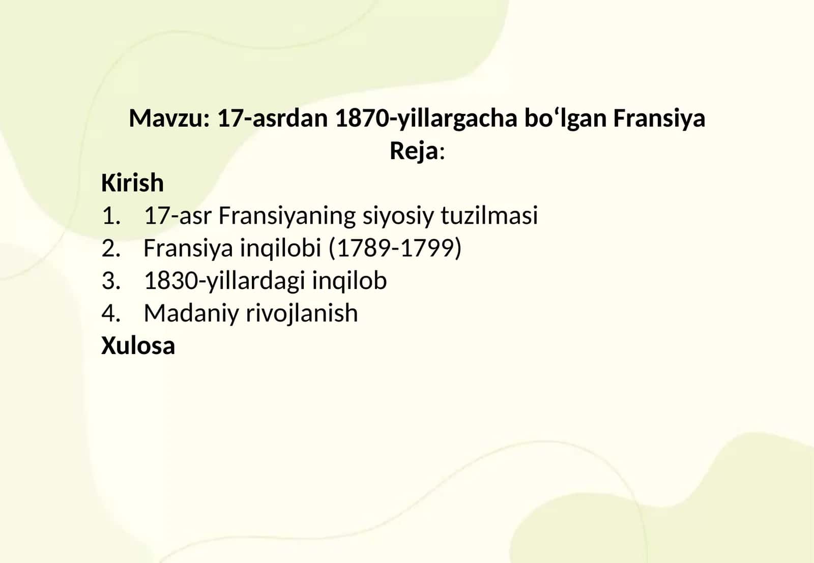 XVII-asrdan 1870-yillargacha boʻlgan Fransiya 1