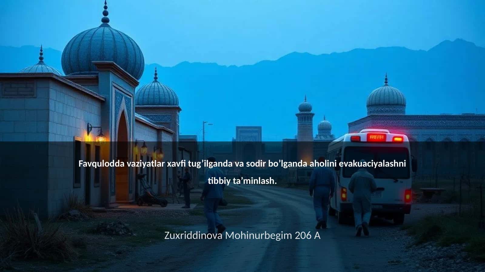 Evakuatsiya va tibbiy ta'minlash 1