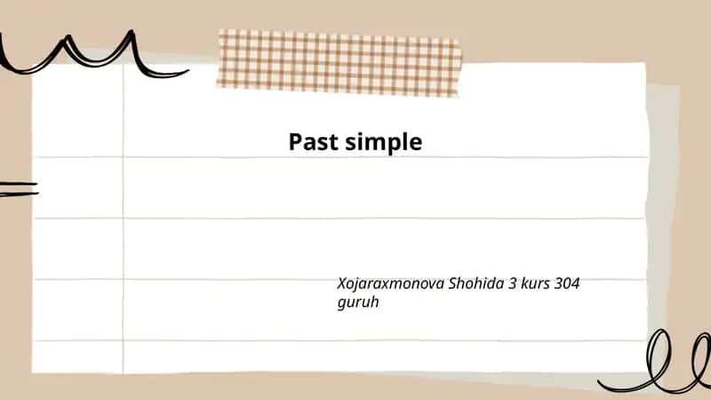 Past simple 1