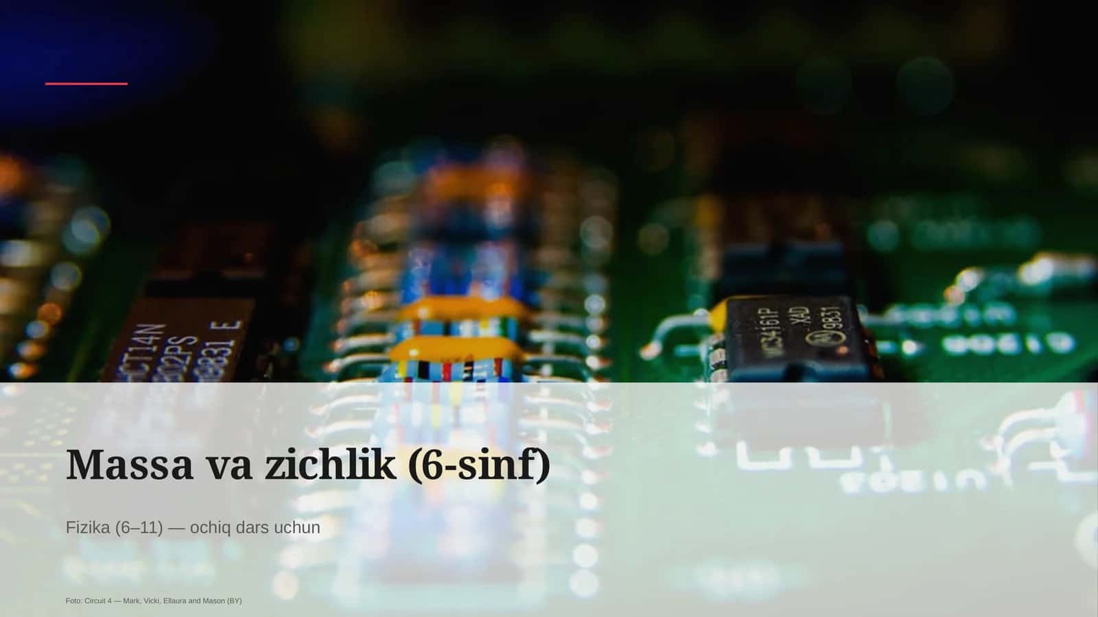 Massa va zichlik (6-sinf) 1