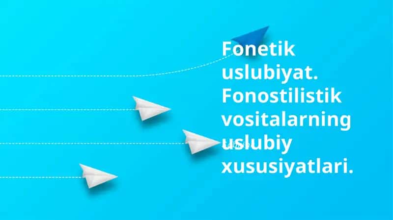 Fonologik vositalarning stilistik xususiyatlari 1