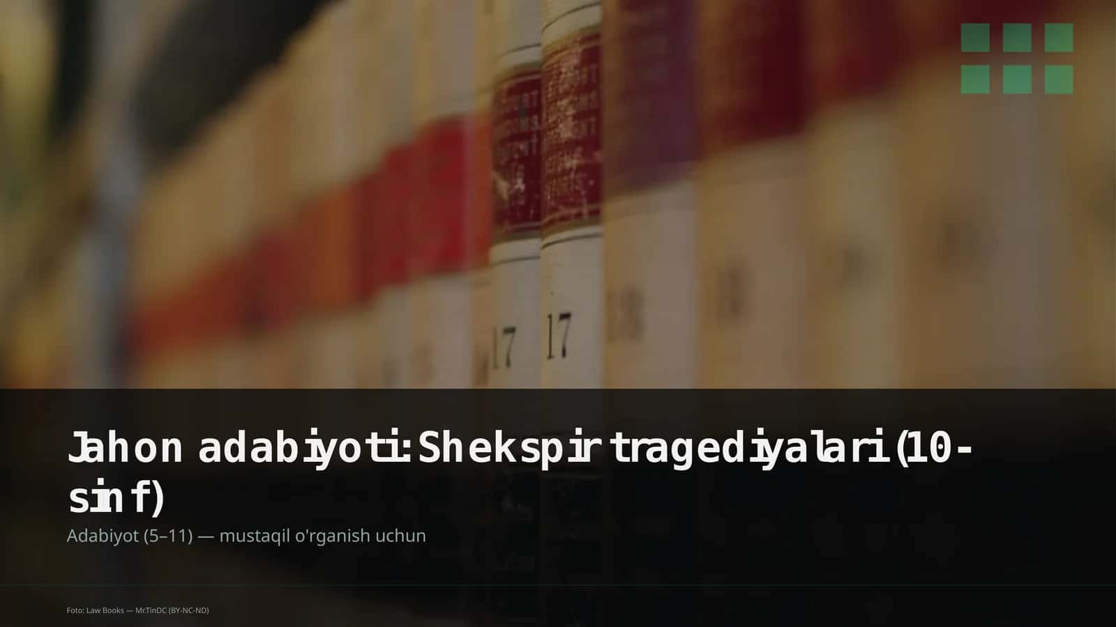 Shekspir tragediyalari (10-sinf) 1