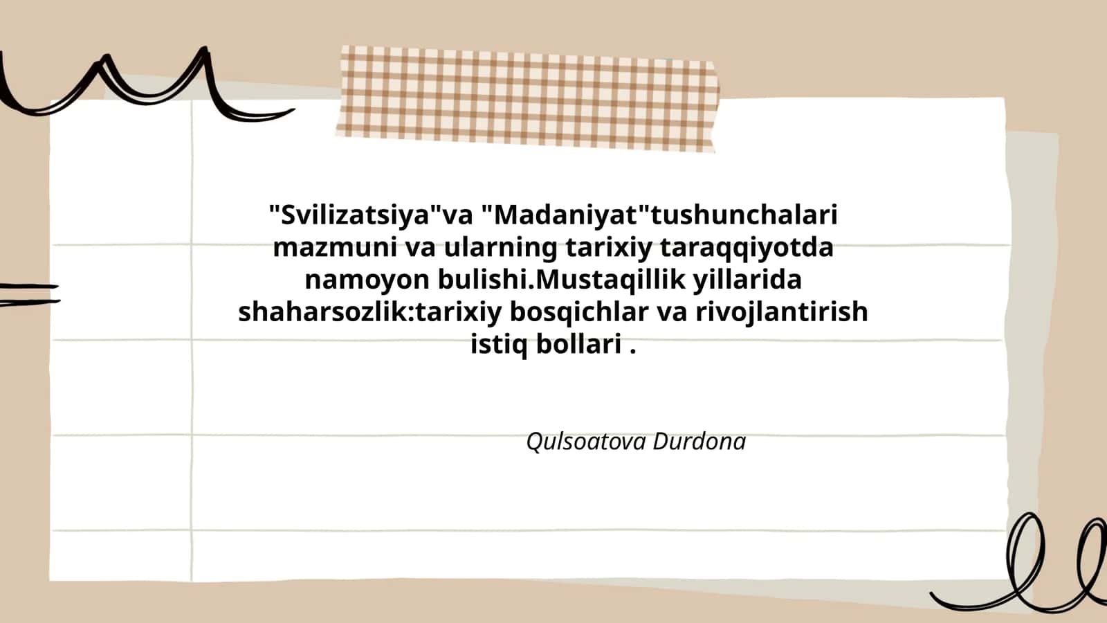 "Svilizatsiya"va "Madaniyat"tushunchalari 1