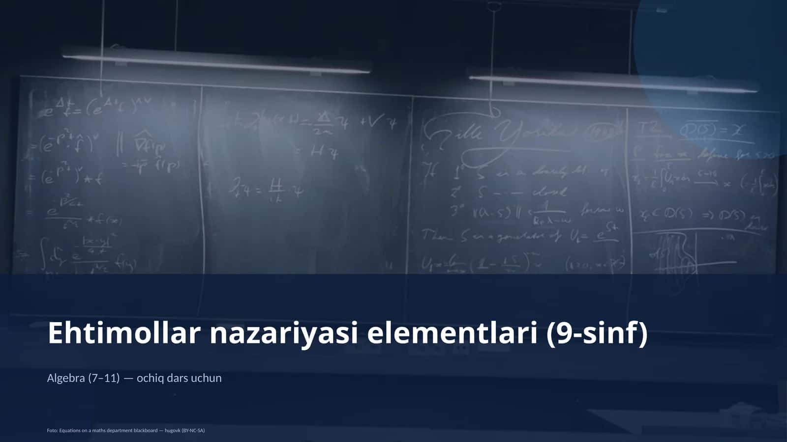 Ehtimollar nazariyasi elementlari (9-sinf) 1