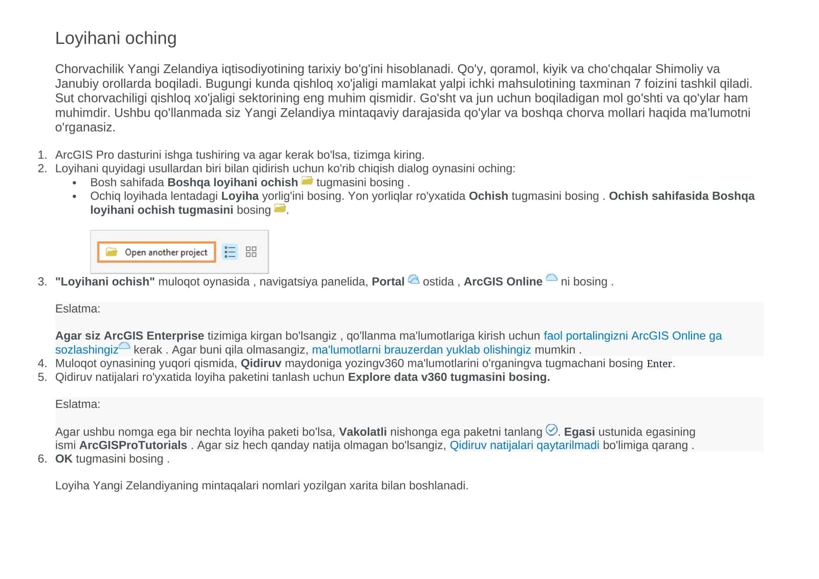 ArcGIS Pro dasturini ishga tushiring 1